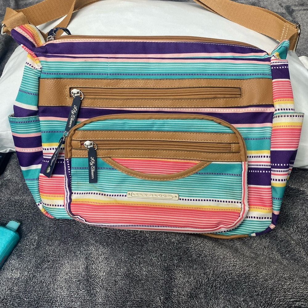 Lily Bloom Medium size Multicolor Striped Crossbody Bag
